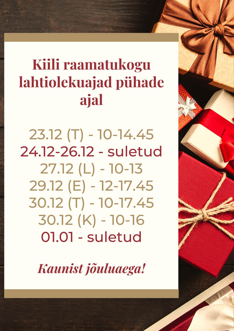 Lahtiolekuajad pühadel vähendatud