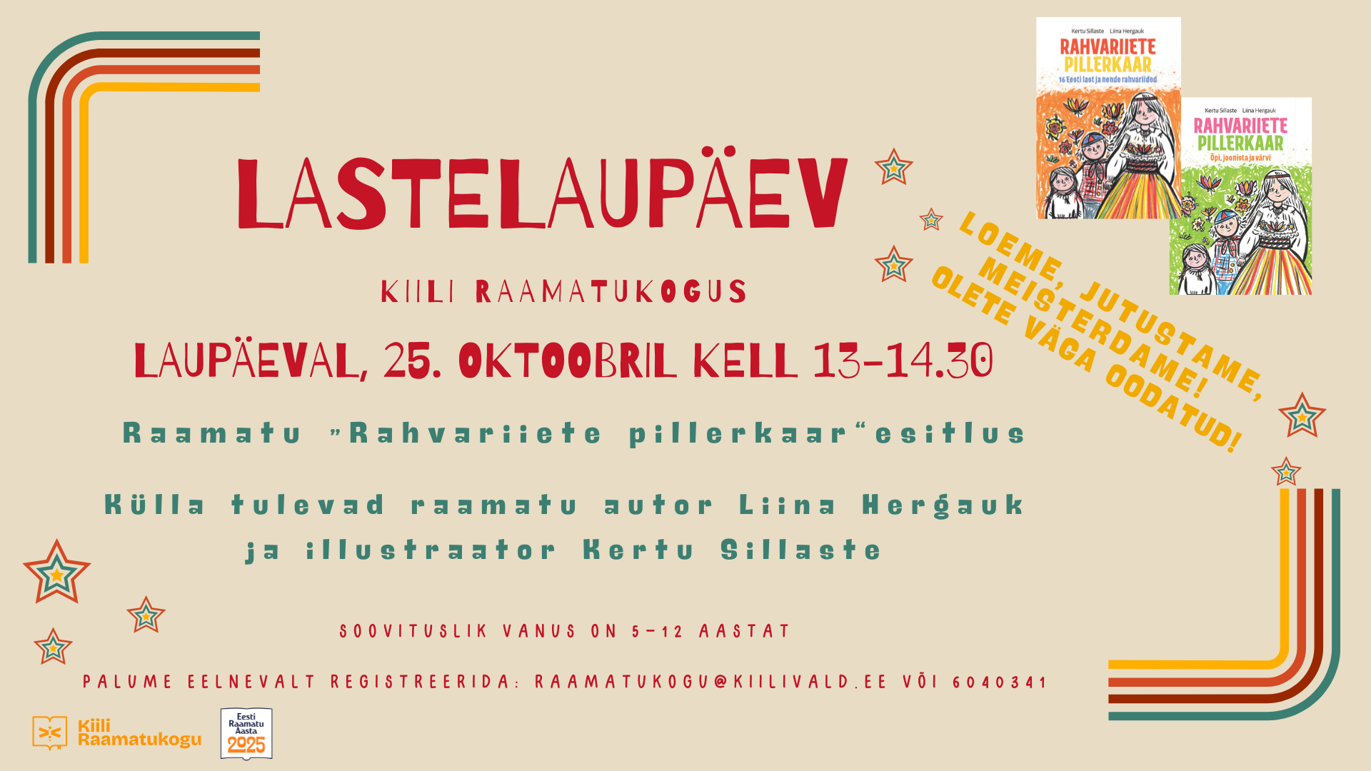 Raamatuesitlus Rahvariiete pillerkaar 25.10.25
